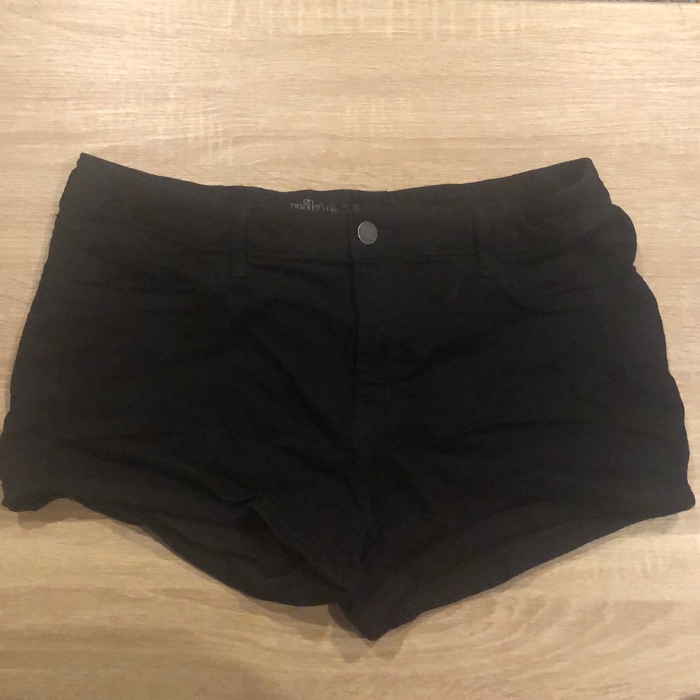 Black stretch shorts
